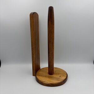 Primitive Rustic Handmade Vintage  Wooden Paper Towel Holder Cottagecore